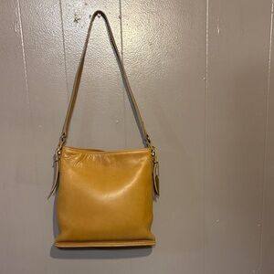 Tan Vintage Coach Slim Equestrian Shoulder Bag - 9806